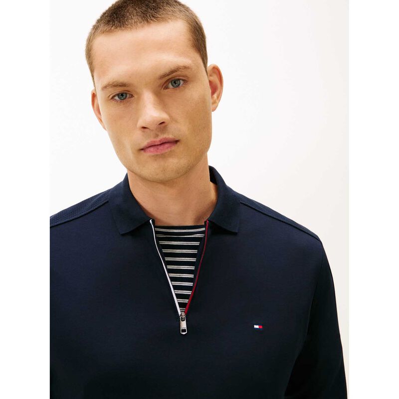 Tommy Hilfiger Ls Liquid Rwb Zip Reg Polo image number 2